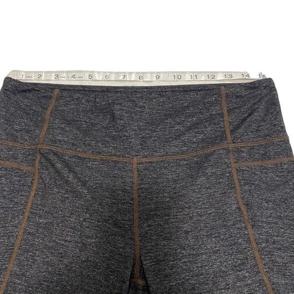 Athleta‎ High Rise Quest Mesh Chaturanga Capri Gray Legging Size L - Picture 10 of 10